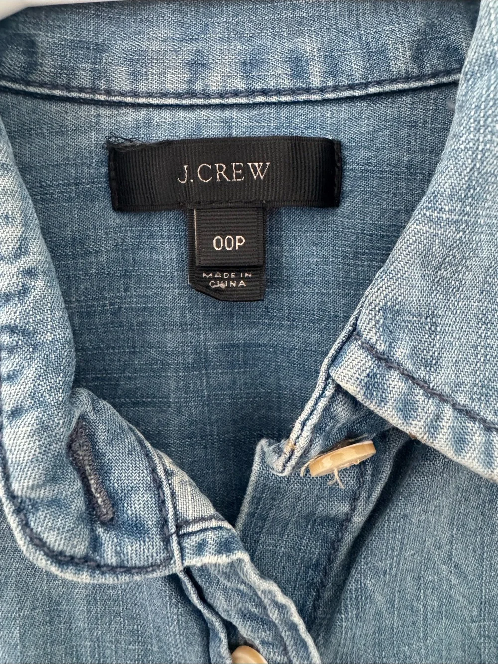 J. Crew Light Blue Denim Button-Up Shirt